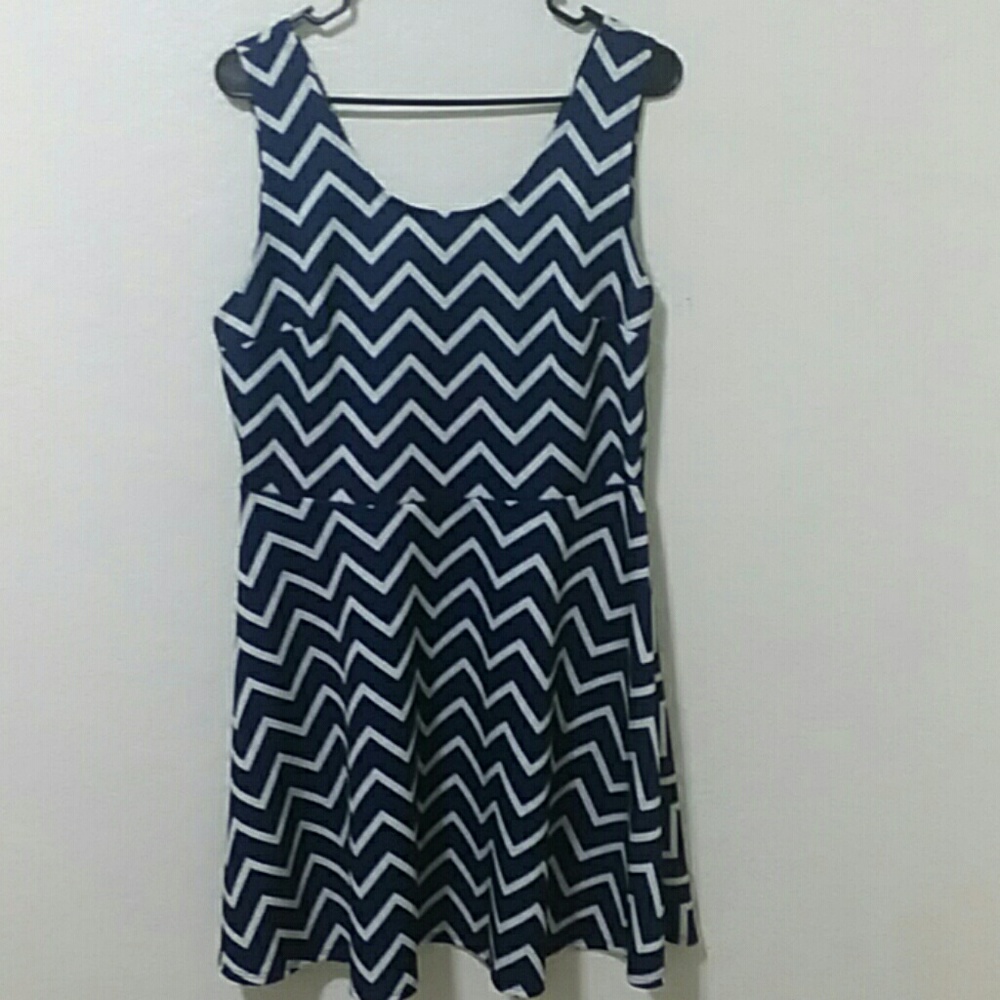 Blue striped dress